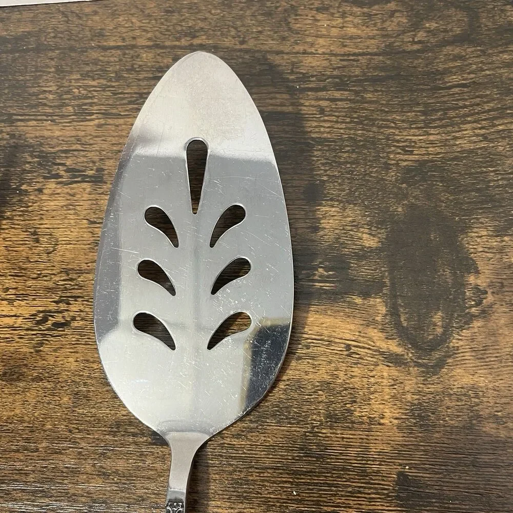 Oxford Hill OXH109  2 Piece  Serving‎ Fork Pie Server Floral Stainless Japan